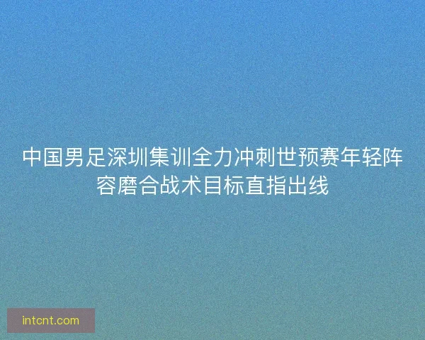 中国男足深圳集训全力冲刺世预赛年轻阵容磨合战术目标直指出线 中国男足深圳集训全力冲刺世预赛年轻阵容磨合战术目标直指出线